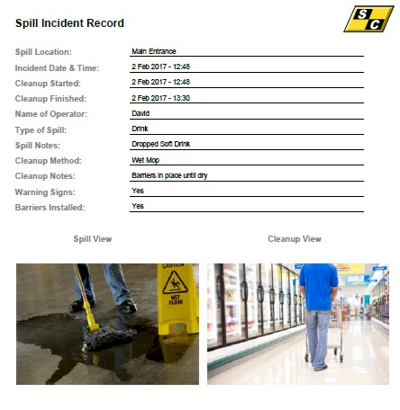 Spill Management Record