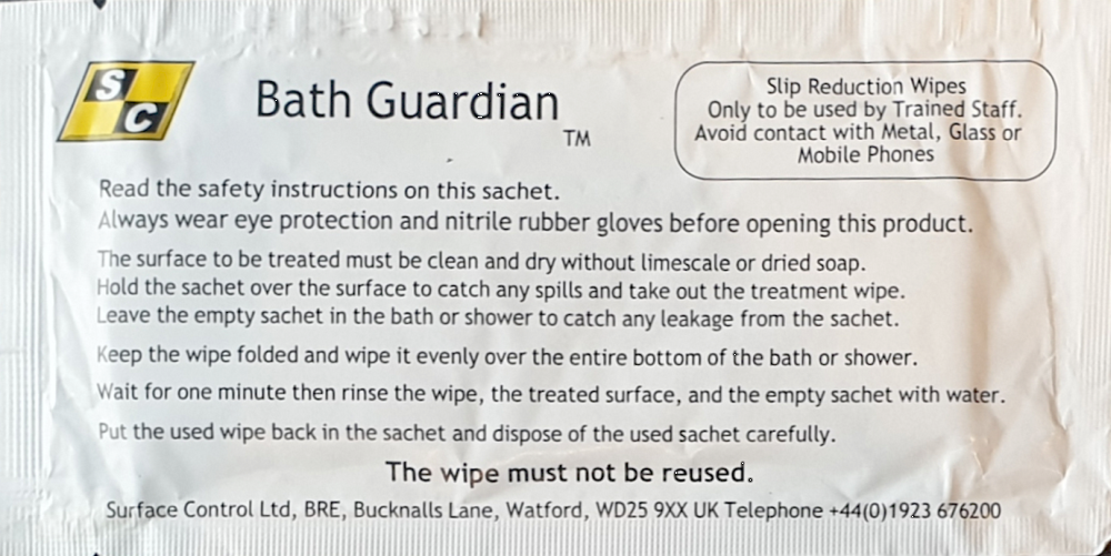 Bath Guardian Treatment Wipe